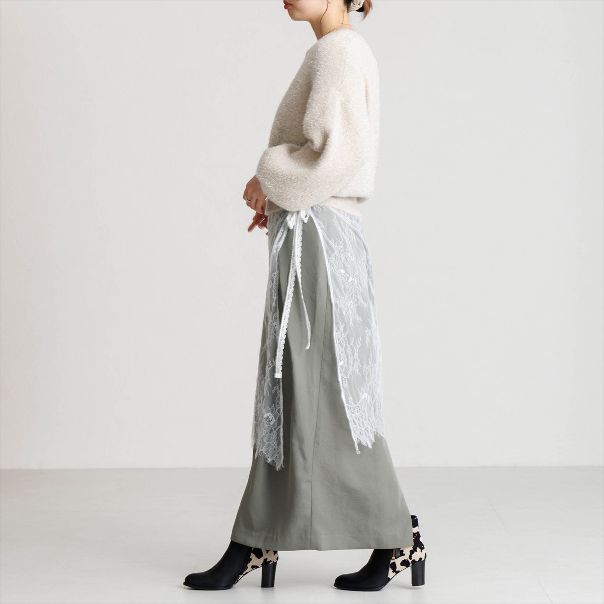 《予約／11月上旬入荷予定》【26AW】サイドジップヒールブーツ/661407
