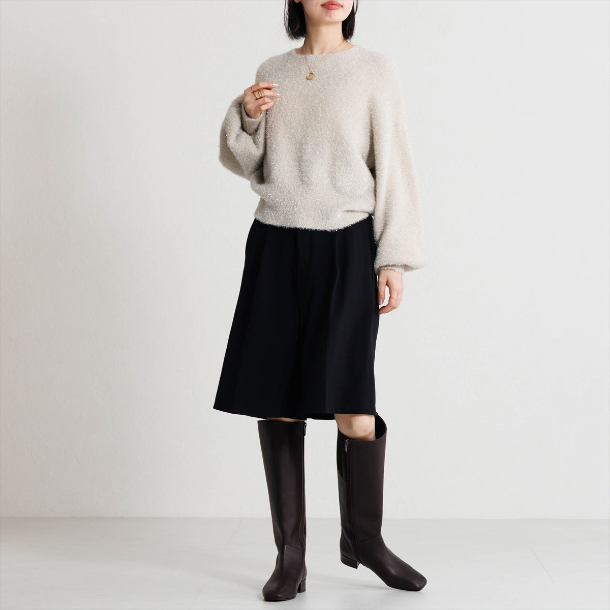 《予約／10月下旬入荷予定》【26AW】スクエアトゥロングブーツ/661411