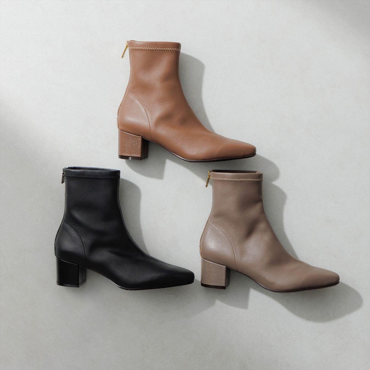 《予約／11月上旬入荷予定》【26AW】バックジップシープレザーストレッチブーツ/661413