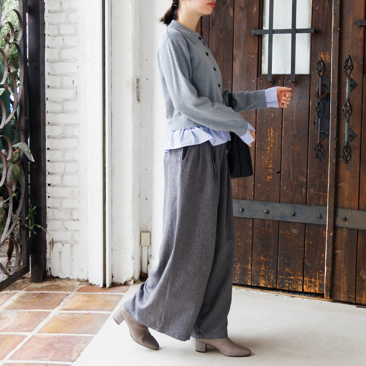 《予約／11月上旬入荷予定》【26AW】バックジップシープレザーストレッチブーツ/661413