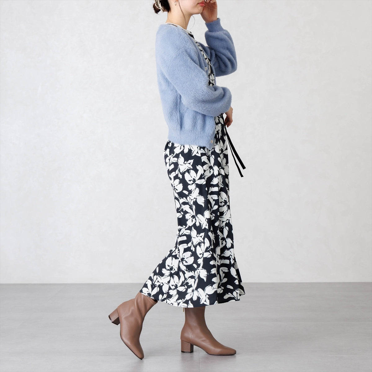 《予約／11月上旬入荷予定》【26AW】バックジップシープレザーストレッチブーツ/661413