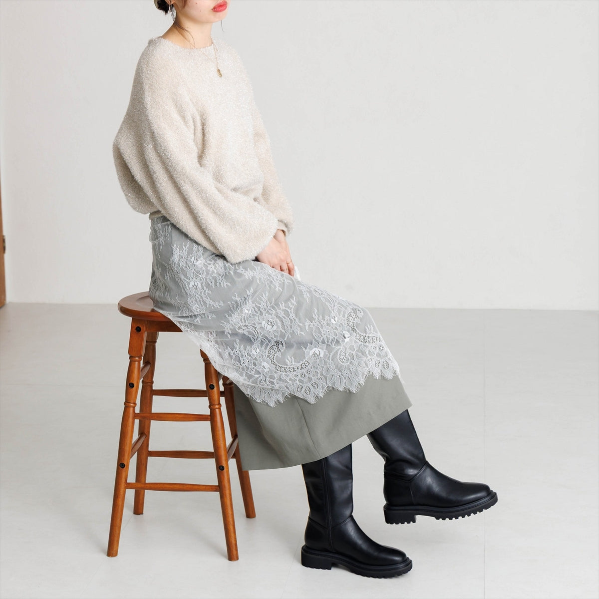 《予約／12月上旬入荷予定》【26AW】トラックソールロングブーツ/661423