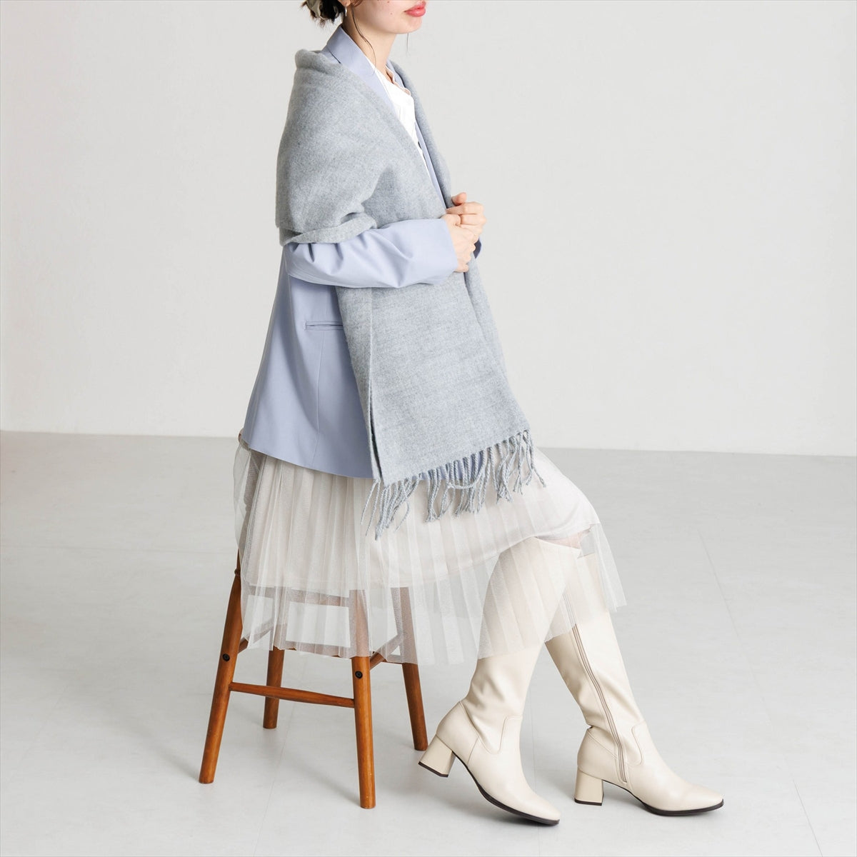 《予約／12月上旬入荷予定》【26AW】美脚ストレッチロングブーツ/661424