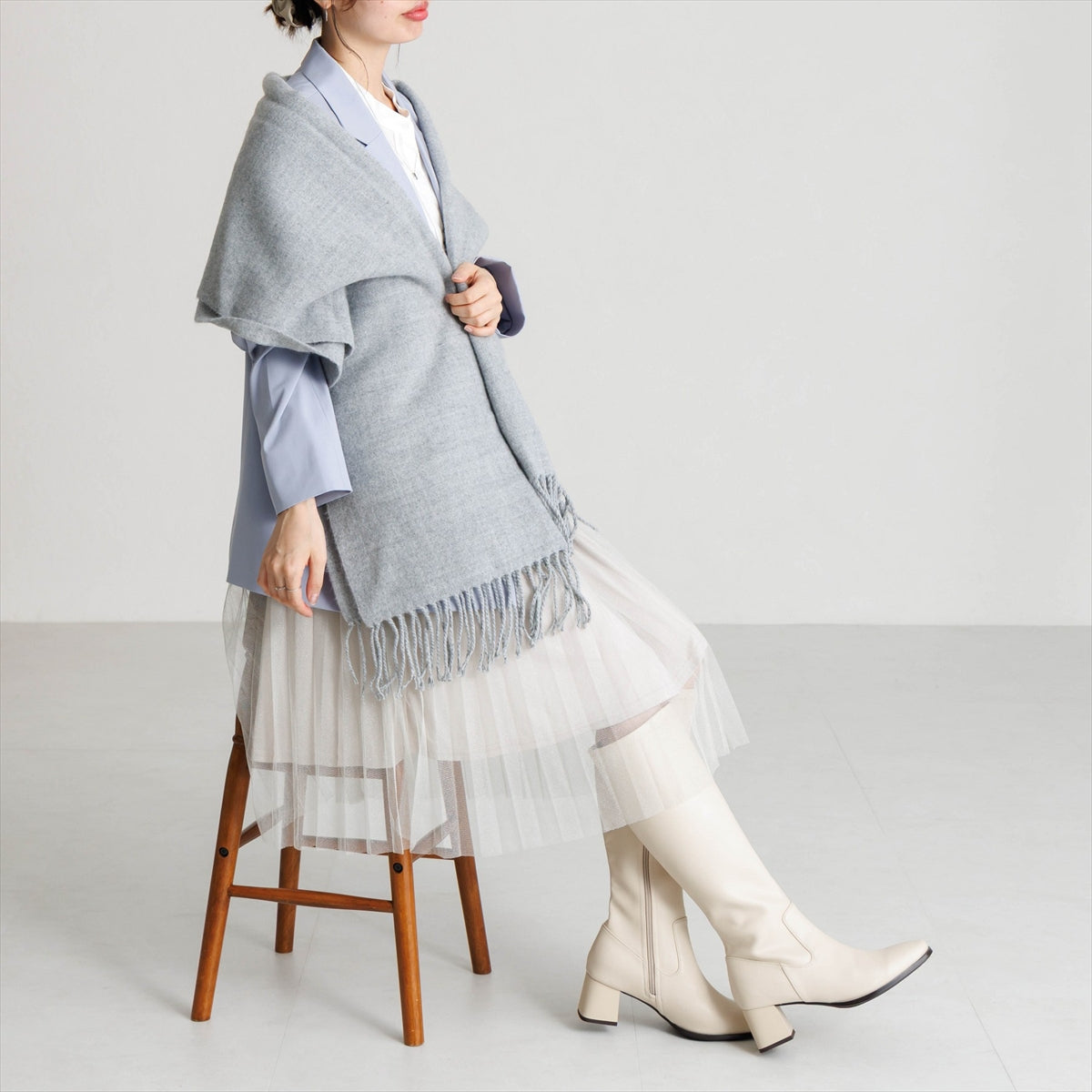 《予約／12月上旬入荷予定》【26AW】美脚ストレッチロングブーツ/661424