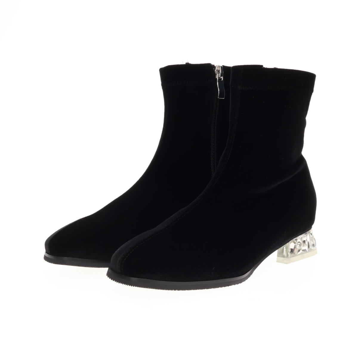 《予約／10月中旬入荷予定》【26AW】HANAEMORI×HIMIKO ビジューヒールストレッチブーツ/661425