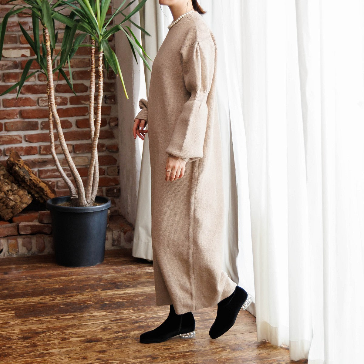 【26AW】HANAEMORI×HIMIKO ビジューヒールストレッチブーツ/661425