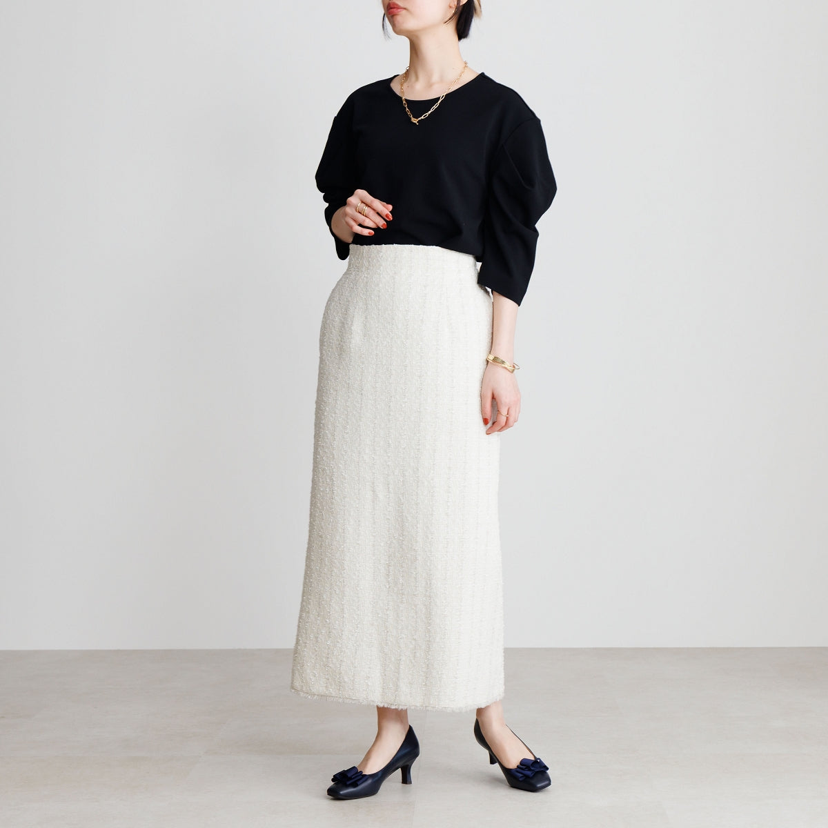 SALE】【26SS】リボンモチーフパンプス/663101