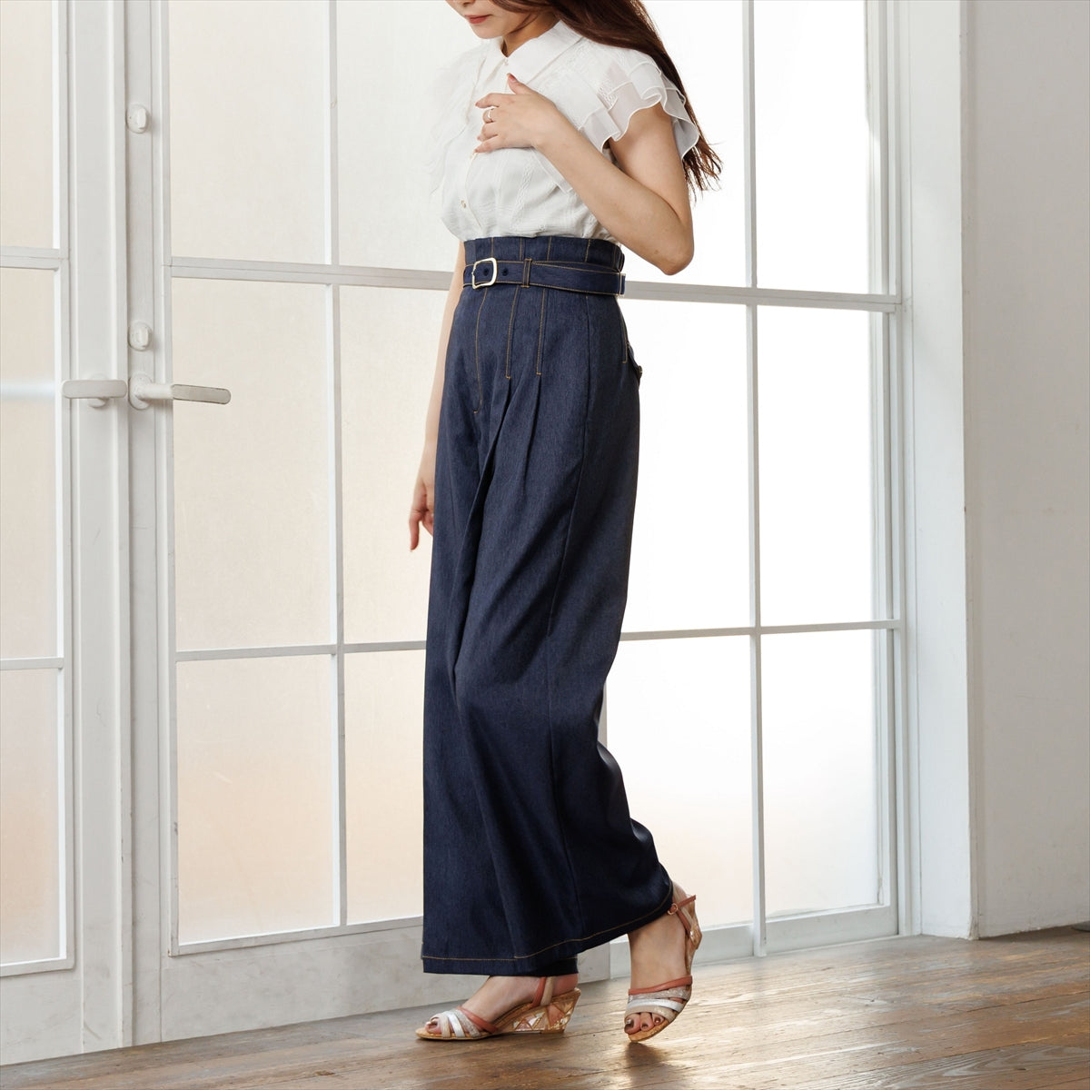 SALE】【26SS】ステンドグラスクリアヒールサンダル/663201