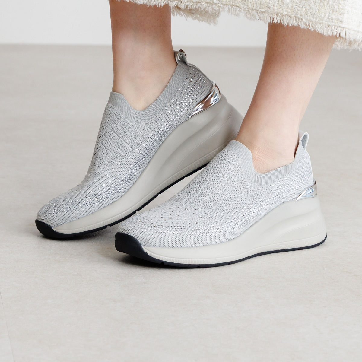 【26SS】ニットヒールアップスニーカー/667101