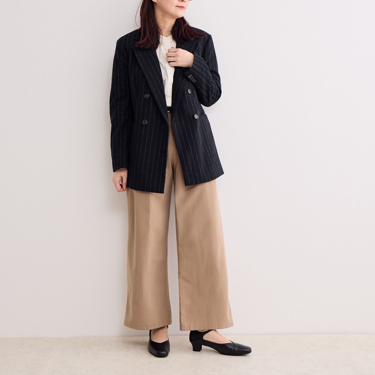 【24AW】【快適ウォークパンプス】3.5cmヒールストラップパンプス/605001